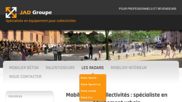 Page d'accueil du site : JAD Groupe