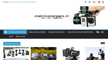 Page d'accueil du site : Stabilisateur caméra