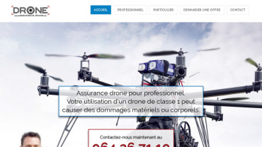 Page d'accueil du site : Assurance drone