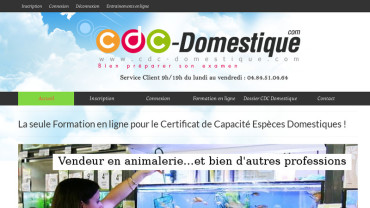 Page d'accueil du site : CDC Domestique