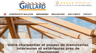 Page d'accueil du site : Menuiserie Grillard