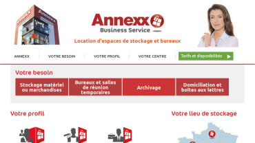 Page d'accueil du site : Annexx Business Service