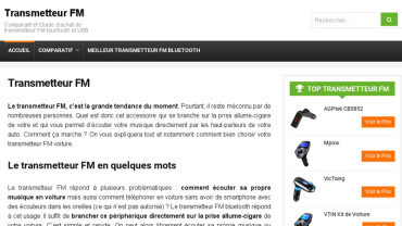 Page d'accueil du site : Transmetteurfm.fr