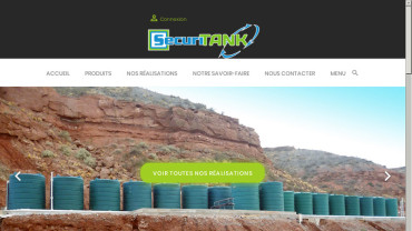 Page d'accueil du site : Securitank