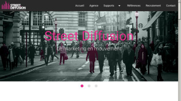 Page d'accueil du site : Street Diffusion
