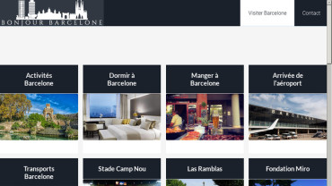 Page d'accueil du site : Bonjour Barcelone