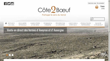 Page d'accueil du site : Côte 2 Boeuf