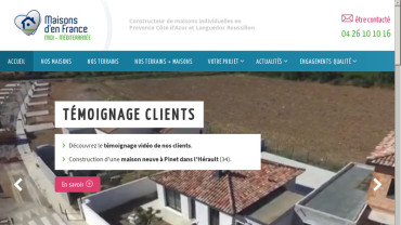 Page d'accueil du site : Maison d’en France