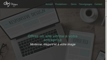 Page d'accueil du site : Dix9 Design