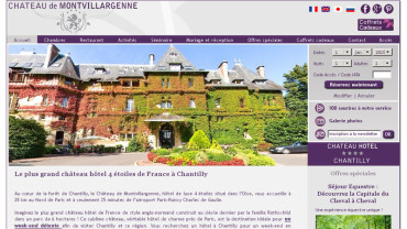 Page d'accueil du site : Château de Montvillargenne