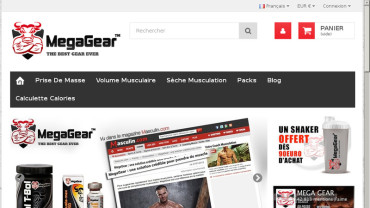 Page d'accueil du site : MegaGear