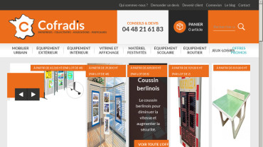 Page d'accueil du site : Cofradis Collectivités