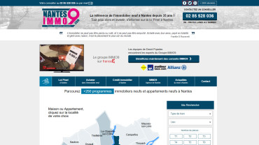 Page d'accueil du site : Nantes IMMO9