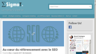 Page d'accueil du site : Sigmat.fr
