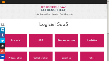Page d'accueil du site : Logiciel Saas French Tech