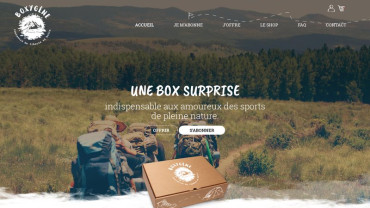 Page d'accueil du site : Boxygene Shop