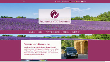 Page d'accueil du site : VTC Touring