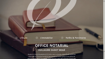 Page d'accueil du site : Office Notarial Vuillaume Oudot Mogé