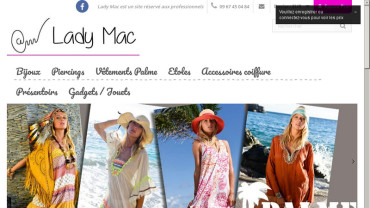 Page d'accueil du site : Lady Mac