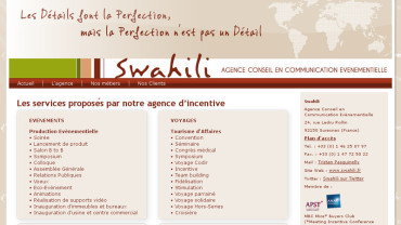 Page d'accueil du site : Swahili