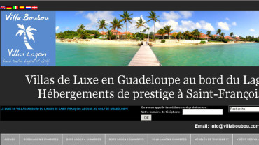 Page d'accueil du site : Villa Lagon Saint François