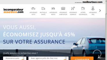 Page d'accueil du site : Le Comparateur Assurance