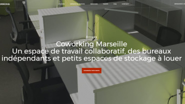 Page d'accueil du site : Marseille Coworking