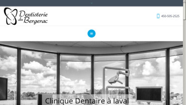 Page d'accueil du site : Dentisterie du Bergerac