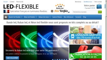 Page d'accueil du site : LED Flexible