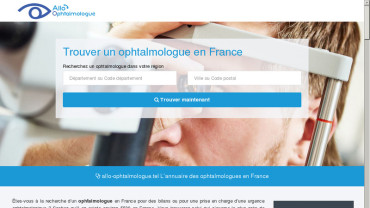 Page d'accueil du site : Allo Ophtalmologue