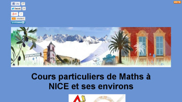 Page d'accueil du site : Cours Particuliers Maths 06