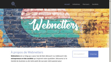 Page d'accueil du site : Webnetters