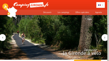 Page d'accueil du site : Camping en Gironde