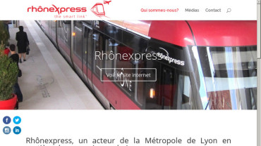 Page d'accueil du site : Rhônexpress