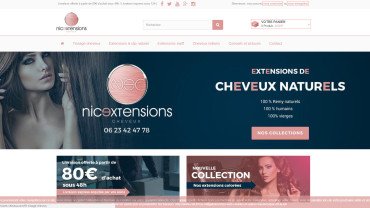 Page d'accueil du site : Nicextensions-cheveux