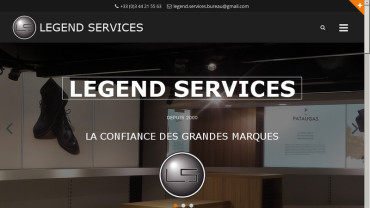 Page d'accueil du site : Legend Services