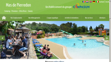 Page d'accueil du site : Mas de Pierredon