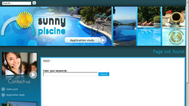 Page d'accueil du site : Sunny piscine