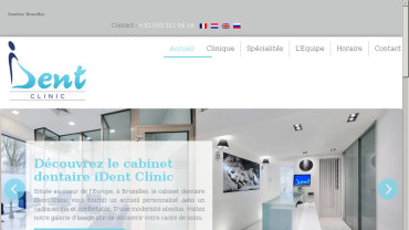Page d'accueil du site : Ident Clinic