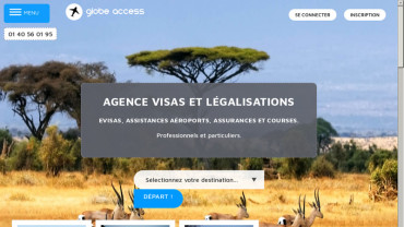 Page d'accueil du site : Globe Access