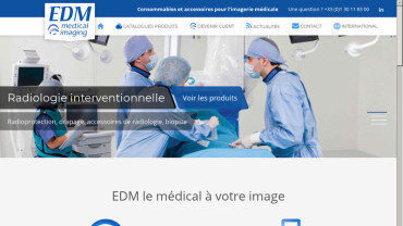 Page d'accueil du site : EDM Imaging