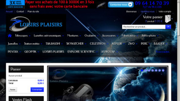 Page d'accueil du site : Loisirs Plaisirs