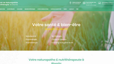 Page d'accueil du site : Naturopathe-Biarritz