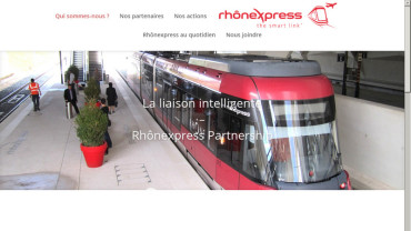 Page d'accueil du site : Rhônexpress
