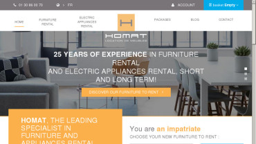 Page d'accueil du site : Homat