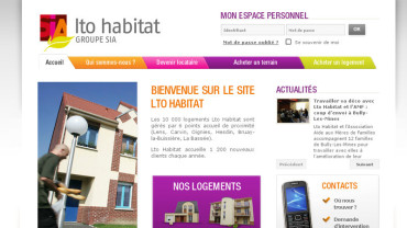 Page d'accueil du site : Lto-habitat