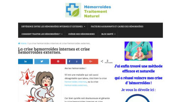Page d'accueil du site : Hémorroides Traitement Naturel