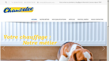 Page d'accueil du site : Chauselec