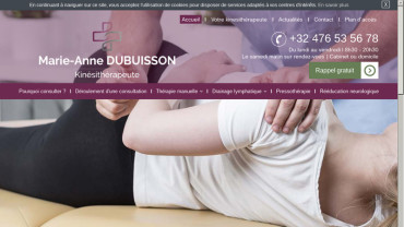Page d'accueil du site : Marie-Anne Dubuisson