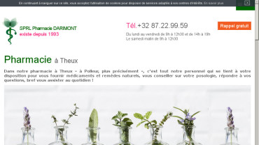 Page d'accueil du site : Pharmacie Polleur